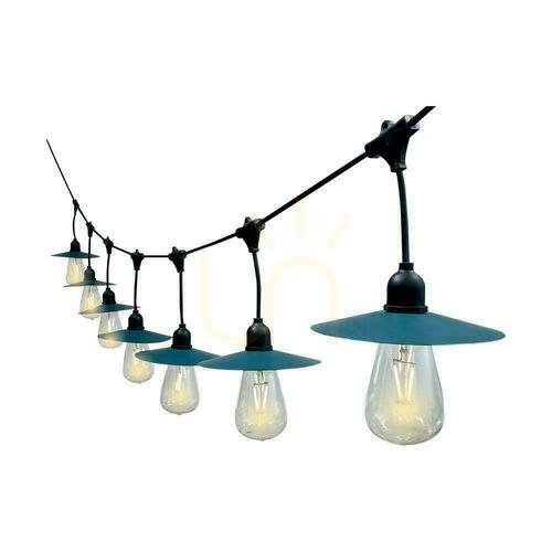 Check V-TAC 15mb Solar LED Garden Garland 15xST64 VT-715S Filament 3000K 50lm.