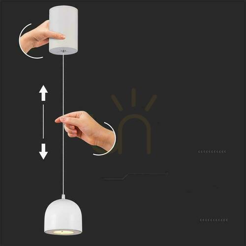 Check V-TAC LED pendant luminaire 8.5W 100cm Adjustable, Touch switch White VT-7795 3000K 850lm