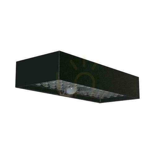 Check V-TAC 6W Motion Sensor Black VT-406 4000K 900lm Solar Wall Mounted Garden Wall Lamp.