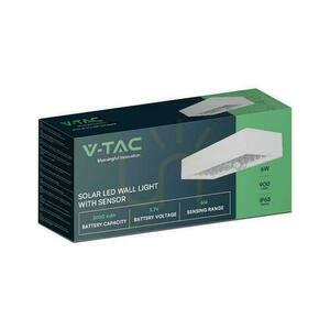V-TAC 6W Motion Sensor White VT-406 4000K 900lm Solar Wall Mounted Garden Wall Lamp. small 1