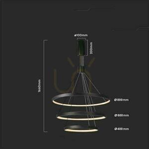 V-TAC 46W LED Pendant Luminaire Dimmable Black VT-7924 3000K 4900lm 2 V-TAC 46W LED Pendant Luminaire Dimmable Black VT-7924 3000K 4900lm small 2