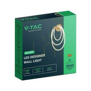 V-TAC VT-7927 wall light, three glowing rings, 34 x 46 cm, LED 37 W 3940 lm 3000K, matt gold small 1