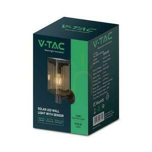 V-TAC 2.5W LED Motion Sensor IP54 VT-1136 3000K 150lm 3 Year Warranty Garden Wall lamp Solar. small 1