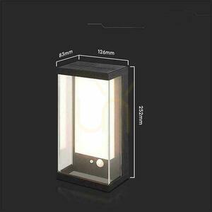 V-TAC 1W LED Motion Sensor IP65 Black VT-1193 3000K 95lm Solar Wall Mounted Garden Wall Lamp. 6 V-TAC 1W LED Motion Sensor IP65 Black VT-1193 3000K 95lm Solar Wall Mounted Garden Wall Lamp. small 6