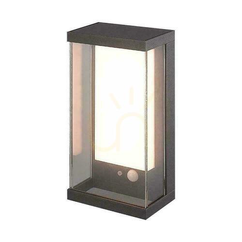 Check Garden wall lamp Solar V-TAC 1W LED Motion Sensor IP65 Gray Anthracite VT-1193 3000K 95lm