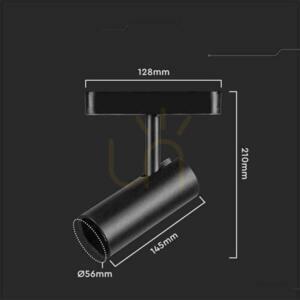 Track spotlight for 48V magnetic track V-TAC VT-4221 LED 20W 4000K 2200lm black small 6