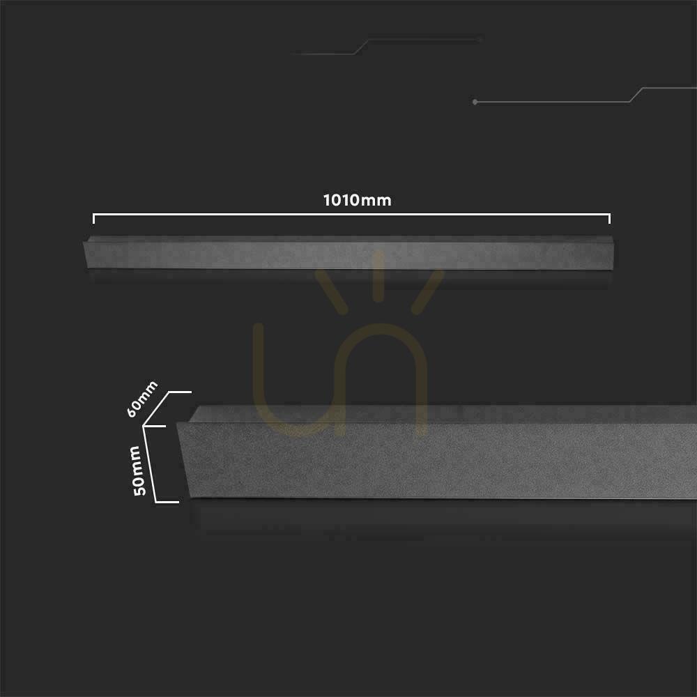 View LED Line V-TAC 16W IP65 Black 100cm VT-1176 3000K 2035lm Wall Mounting. LED Line V-TAC 16W IP65 Black 100cm VT-1176 3000K 2035lm Wall Mounting.