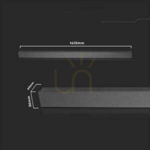 LED Line V-TAC 23W IP65 anthracite 140cm wall luminaire VT-1178 4000K 3150lm. small 6