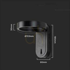 V-TAC 5W Wall Mounted Black IP65 VT-1180 3000K+4000K 600lm Wall Mount. small 3