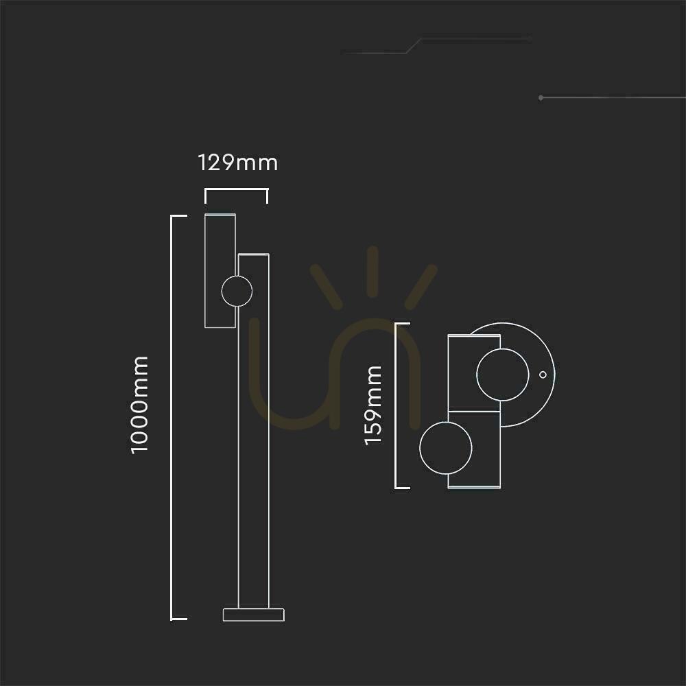 Preview V-TAC 4W LED Garden Pole 100CM Black IP44 VT-1187 3000K 390lm. V-TAC 4W LED Garden Pole 100CM Black IP44 VT-1187 3000K 390lm.