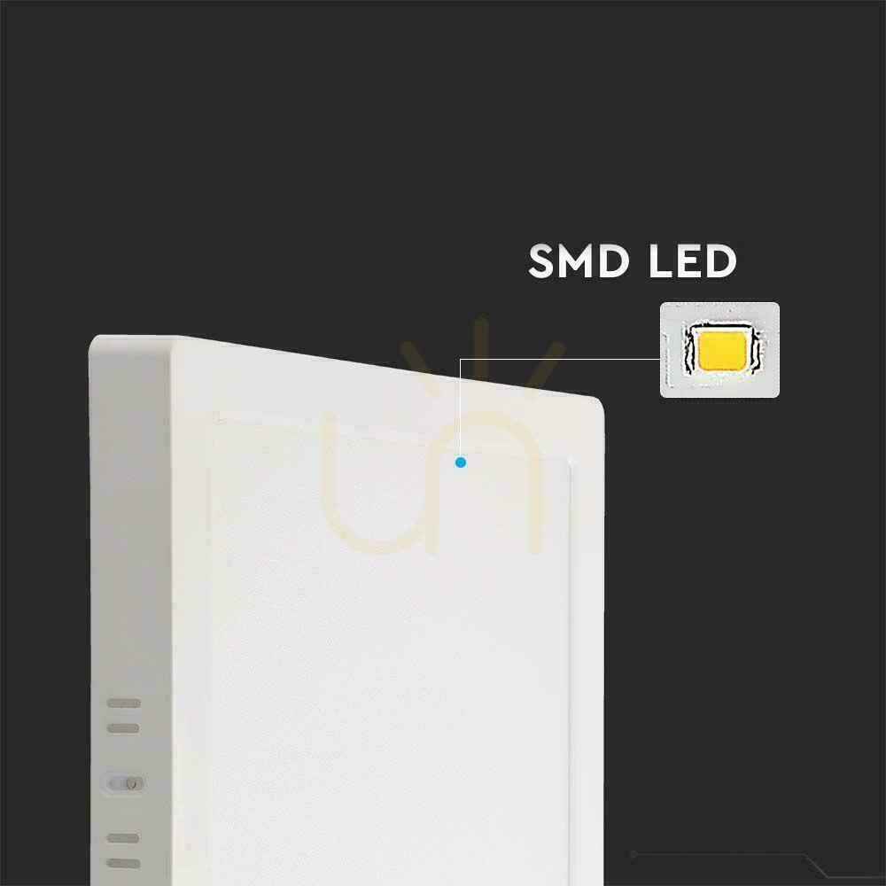 View V-TAC Surface Mounted LED Panel Premium Downlight 18W Square 220x220 VT-61018 4000K 1980lm. V-TAC Surface Mounted LED Panel Premium Downlight 18W Square 220x220 VT-61018 4000K 1980lm.