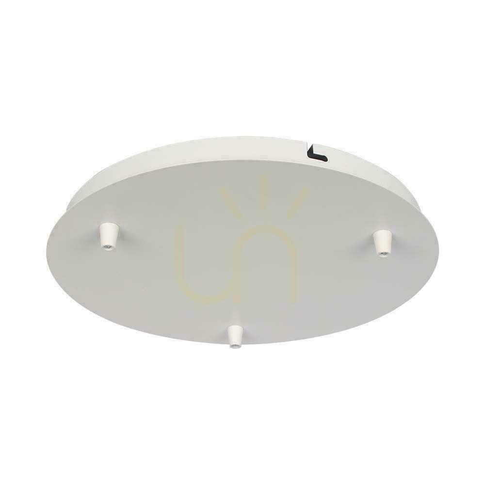 V-TAC triple ceiling rosette 300x25mm White Matte
