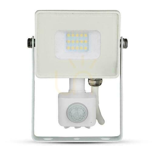 Check V-TAC LED Projector 10W SAMSUNG CHIP Motion Sensor Cut-OFF Function White VT-10-S-W 4000K 800lm 5 Years Warranty