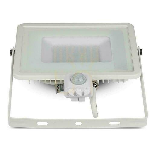 Check LED Projector V-TAC 50W SAMSUNG CHIP Motion Sensor Cut-OFF Function White VT-50-S-W 3000K 4000lm 5 Years Warranty