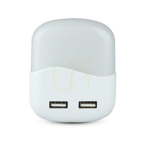 Check LED Night Light with USB V-TAC SAMSUNG CHIP Square VT-84-SQ 4000K 10lm.