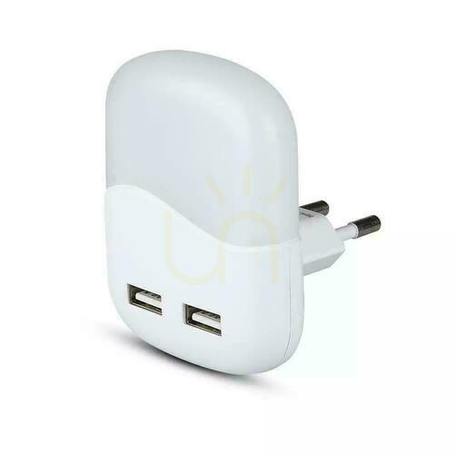 Check LED Night Light with USB V-TAC SAMSUNG CHIP Square VT-84-SQ 4000K 10lm.