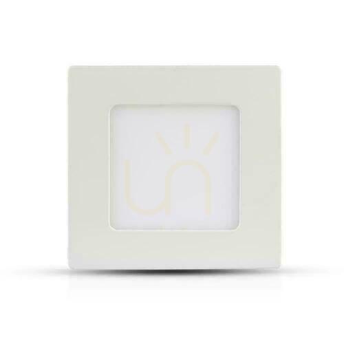 Check Premium V-TAC 6W LED panel SAMSUNG CHIP Square 120x120x12mm VT-606SQ 3000K 420lm 5 Years Warranty