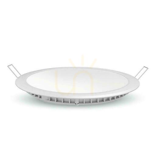 Check Premium V-TAC 24W LED SAMSUNG CHIP Panel Round 300x12mm VT-624RD 3000K 2000lm 5 Years Warranty