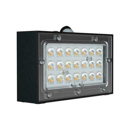 Check Solar V-TAC 3W CCT Motion Sensor Garden Wall lamp Black VT-403 3000K-4000K 350lm.