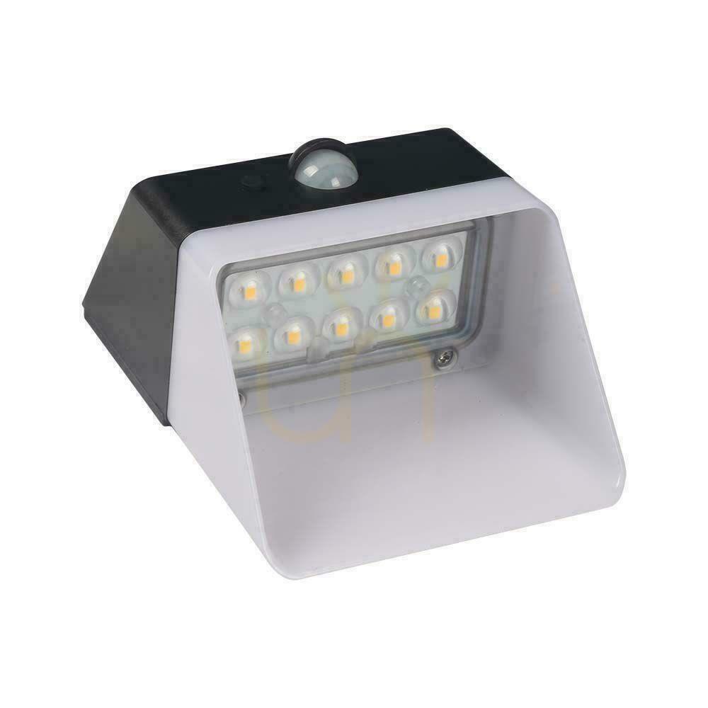 View V-TAC 2W Solar Wall Mounted Garden Wall lamp VT-422 4000K 200lm Motion Sensor V-TAC 2W Solar Wall Mounted Garden Wall lamp VT-422 4000K 200lm Motion Sensor