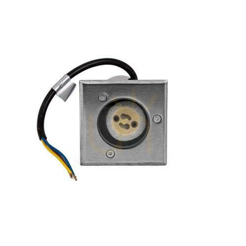 Check Garden Ground Mounted Spotted Square Brushed Steel GU10 IP67 V-TAC VT-1127.