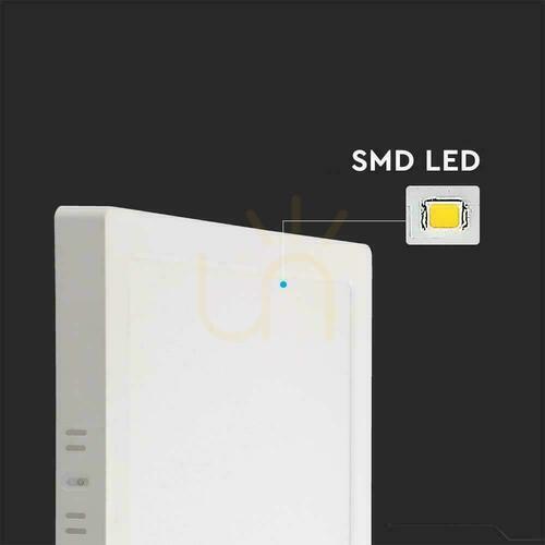 Check V-TAC Surface Mounted LED Panel Premium Downlight 24W Square 300x300 VT-60024 3000K 2500lm.