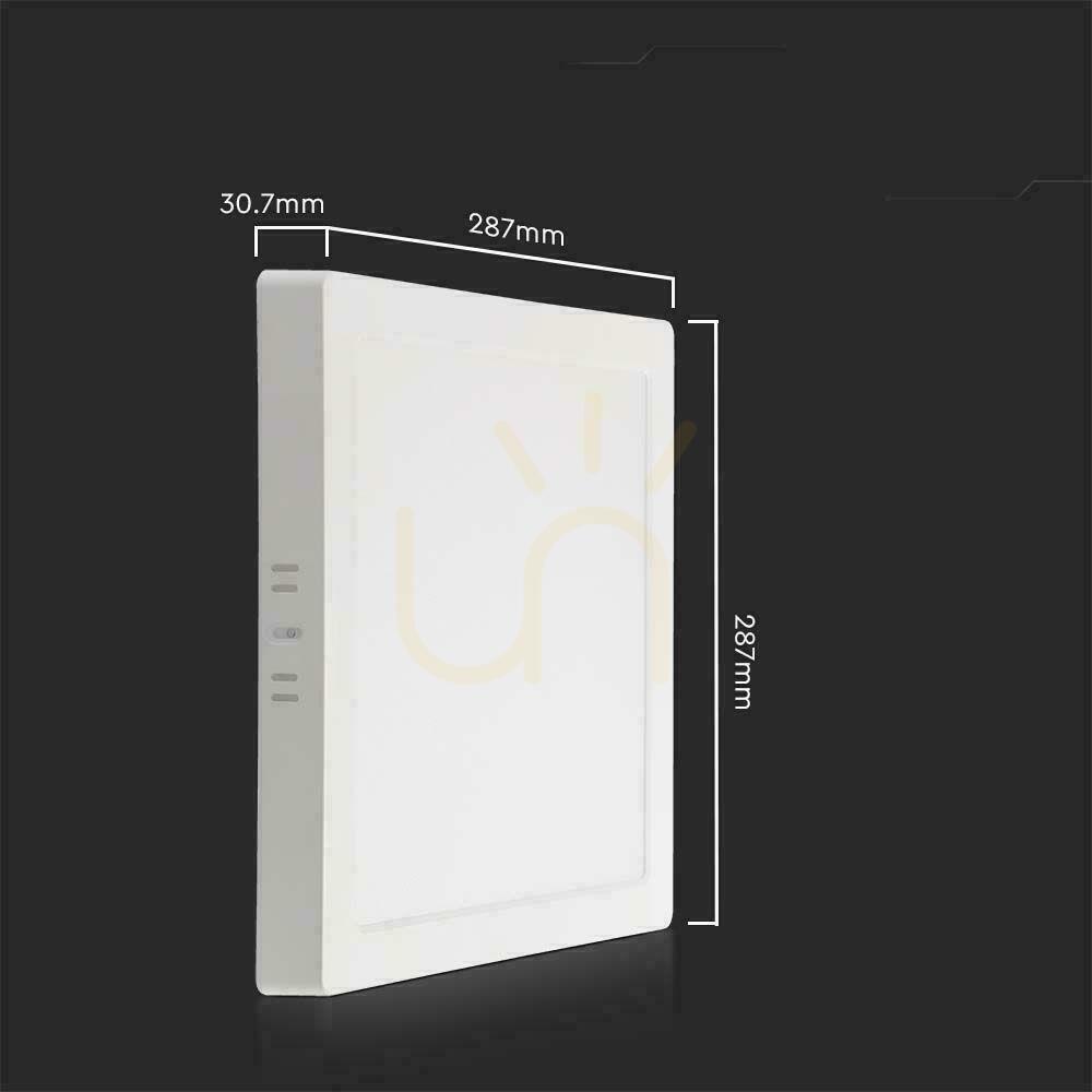 Display V-TAC Surface Mounted LED Panel Premium Downlight 24W Square 300x300 VT-60024 4000K 2640lm. V-TAC Surface Mounted LED Panel Premium Downlight 24W Square 300x300 VT-60024 4000K 2640lm.