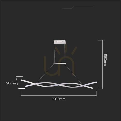 Check V-TAC 30W LED pendant luminaire White VT-7822 4000K 3450lm