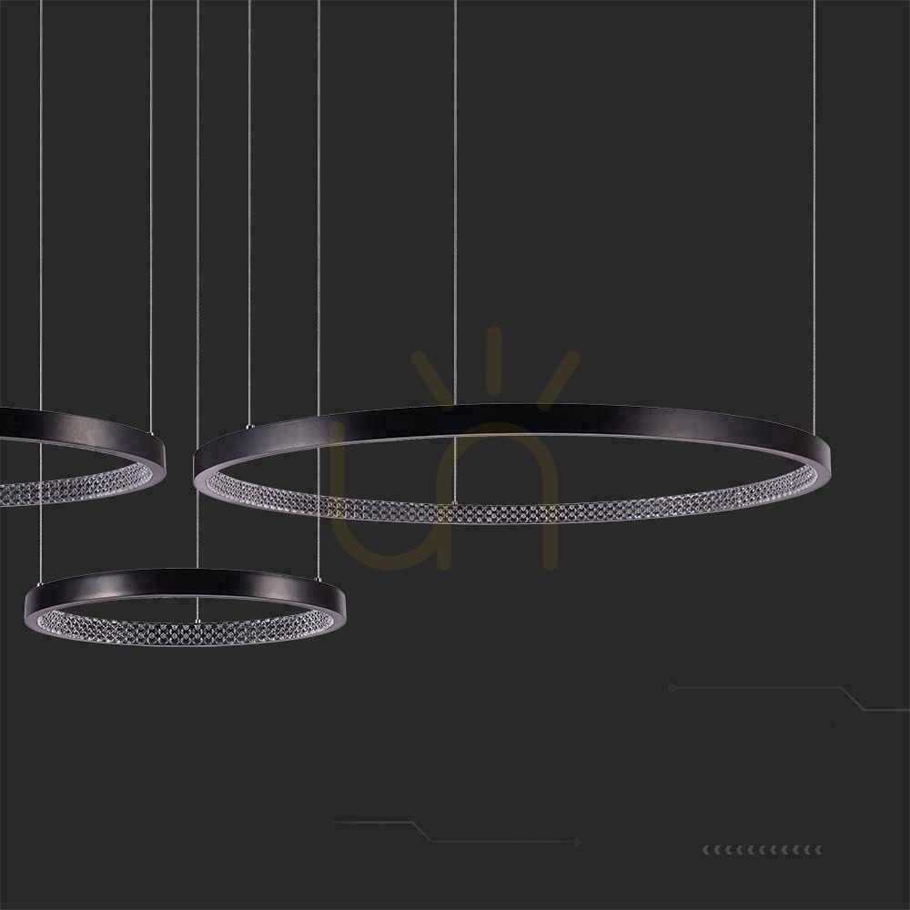Check V-TAC 57W LED Pendant Luminaire Black VT-7824 3000K 6840lm V-TAC 57W LED Pendant Luminaire Black VT-7824 3000K 6840lm