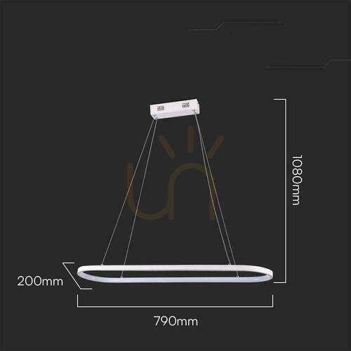 Check V-TAC 24W LED pendant luminaire White VT-7825 3000K 2760lm