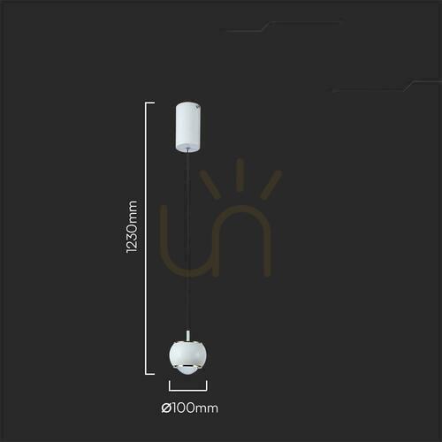 Check V-TAC 9W LED Pendant Luminaire White VT-7830 4000K 1000lm