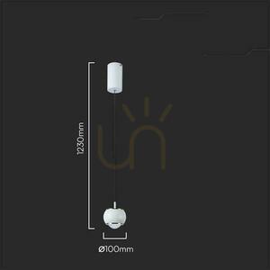 V-TAC VT-7830 white LED pendant light 9 W 3000 K 1000 lm small 1