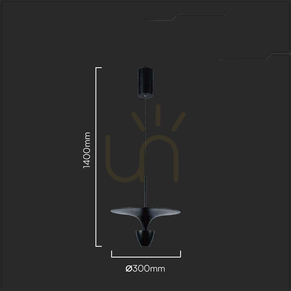 Display V-TAC 9W LED Pendant Luminaire Black VT-7832 3000K 1000lm V-TAC 9W LED Pendant Luminaire Black VT-7832 3000K 1000lm
