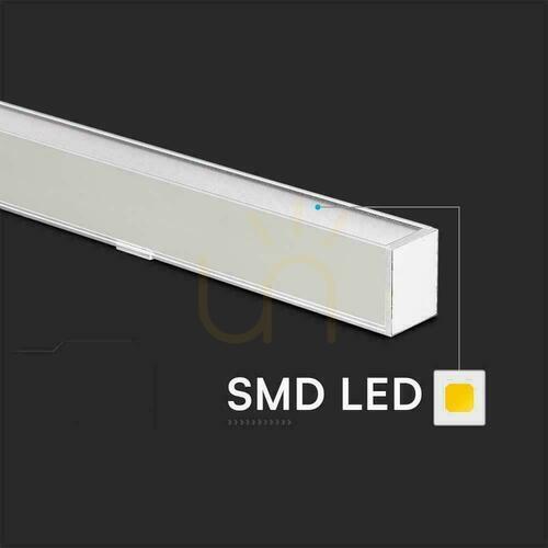 Check V-TAC LED Linear SAMSUNG CHIP 40W CCT Suspended 120cm White VT-7-44 3000K+4000K+6400K 3400lm 5 Years Warranty