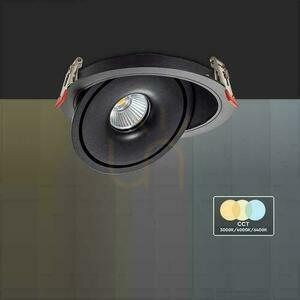 V-TAC LED Tilt Downlight 20W LED COB CRI90+ CCT Black VT-2520 3000K-4000K-6400K 1408lm. 6 V-TAC LED Tilt Downlight 20W LED COB CRI90+ CCT Black VT-2520 3000K-4000K-6400K 1408lm. small 6