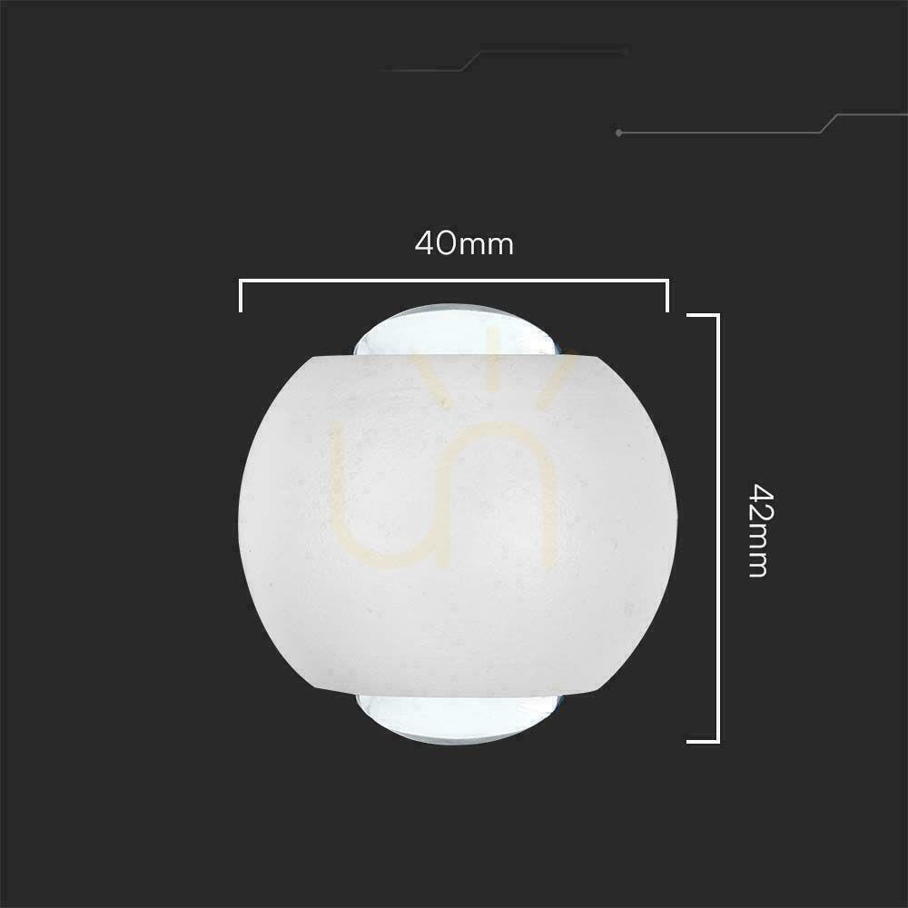 Display Wall Mounted Top Down V-TAC 2W LED luminaire IP54 White VT-2502 4000K 200lm Wall Mounted Top Down V-TAC 2W LED luminaire IP54 White VT-2502 4000K 200lm