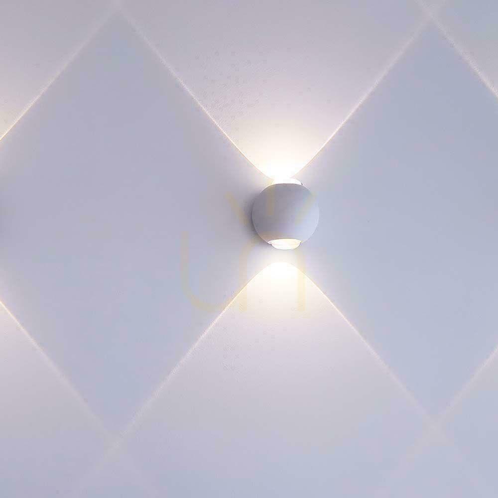 Show Wall Mounted Top Down V-TAC 2W LED luminaire IP54 White VT-2502 4000K 200lm Wall Mounted Top Down V-TAC 2W LED luminaire IP54 White VT-2502 4000K 200lm