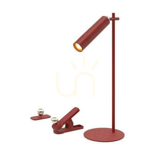 Check V-TAC 4-in-1 Desk Lamp 37cm Wallpaper Clip Flashlight 3W LED Red VT-7413 4000K 300lm