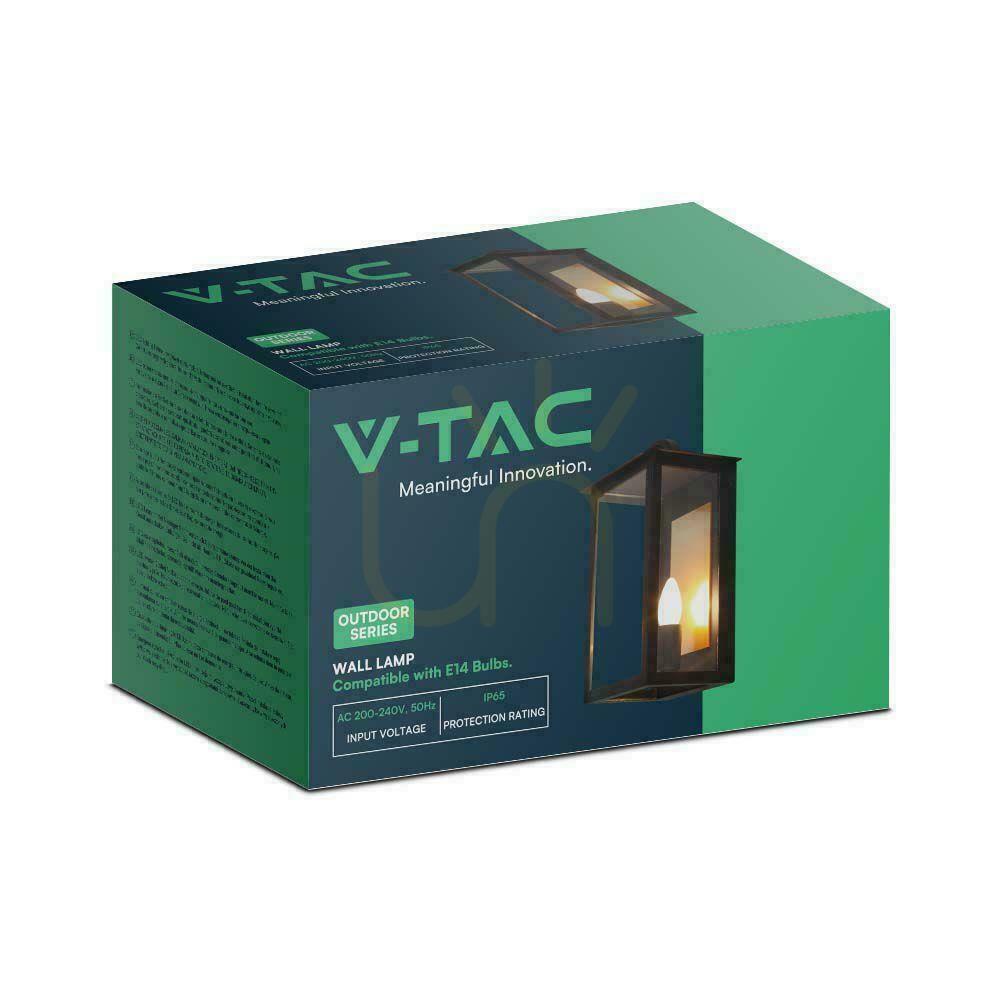 Show Wall lamp V-TAC E14 Black Classic IP65 VT-1190 Wall lamp V-TAC E14 Black Classic IP65 VT-1190