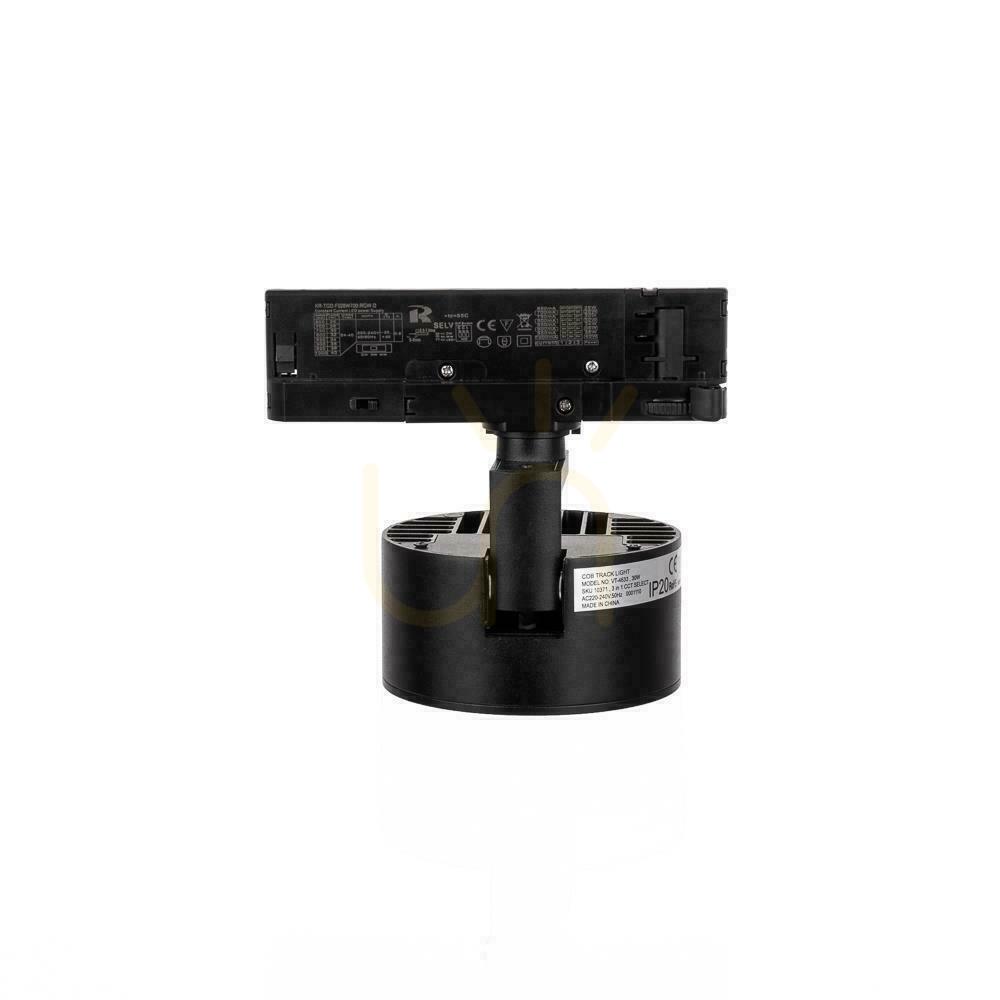 View V-TAC 30W LED 35st CCT Black VT-4633 3000K-4000K-6400K 3000lm Bus System 3F luminaire. V-TAC 30W LED 35st CCT Black VT-4633 3000K-4000K-6400K 3000lm Bus System 3F luminaire.