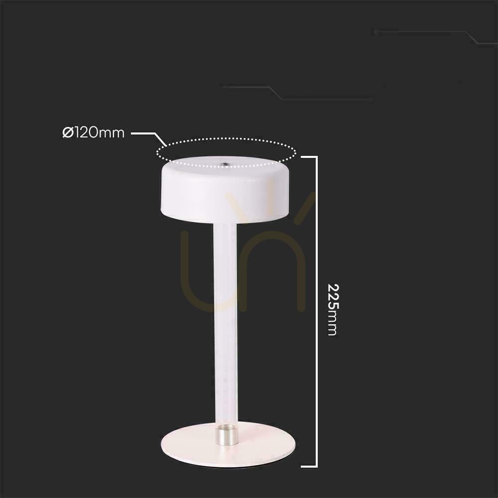 Preview V-TAC 3W LED Nightstand Desk Lamp 23cm USB Charging CCT Dimmable White VT-7567 3000K-6000K 210lm V-TAC 3W LED Nightstand Desk Lamp 23cm USB Charging CCT Dimmable White VT-7567 3000K-6000K 210lm