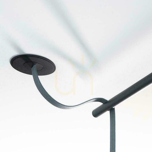 Check V-TAC 23130 Recessed Canopy Feeder for 48 V Magnetic Track, Black, Ø90 x 72 mm
