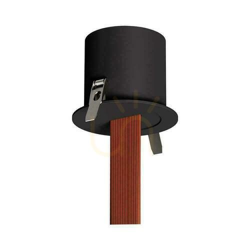 Check V-TAC 23130 Recessed Canopy Feeder for 48 V Magnetic Track, Black, Ø90 x 72 mm
