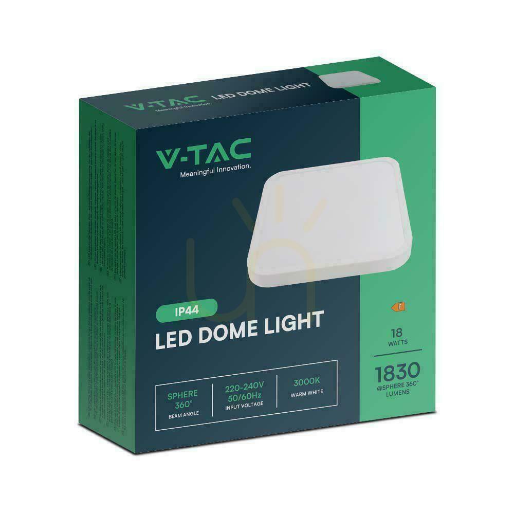 Display Plafond V-TAC 24W LED Square 29x29cm Surface-mounted IP44 White VT-8624 4000K 2500lm Plafond V-TAC 24W LED Square 29x29cm Surface-mounted IP44 White VT-8624 4000K 2500lm