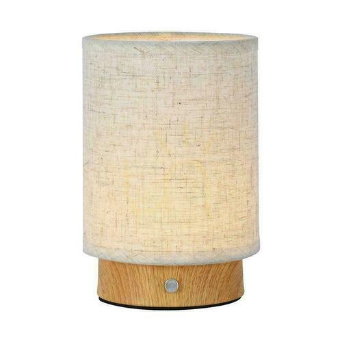 Check V-TAC 3W LED Desk Night Light Charging Dimmable Wood VT-7569 3000K 110lm.