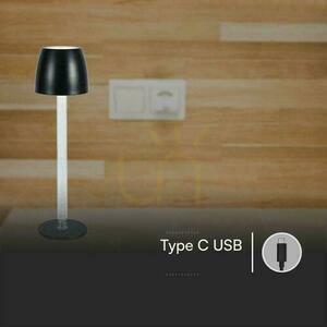 V-TAC 3W LED Charging Dimmable Nightstand Desk Lamp Black VT-7576 3000K 310lm. small 8