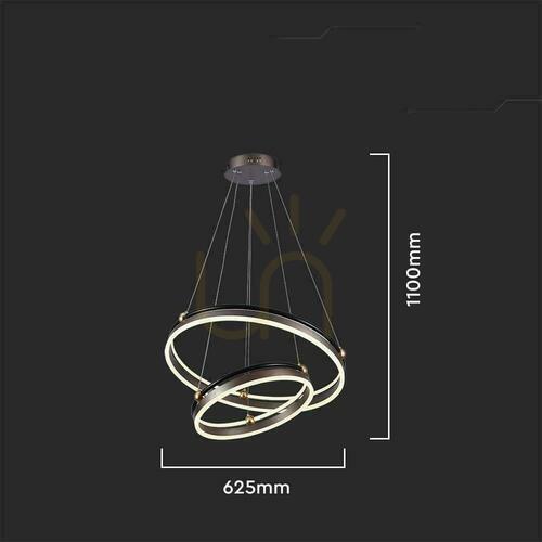 Check V-TAC 50W LED Brown Pendant Luminaire VT-7578 3000K 5850lm