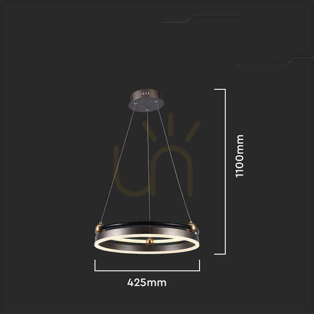 View V-TAC 20W LED Pendant Luminaire Bronze VT-7580 3000K 2400lm V-TAC 20W LED Pendant Luminaire Bronze VT-7580 3000K 2400lm