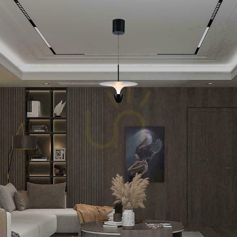 Show V-TAC 9W LED pendant luminaire White+Black VT-7832 3000K 1000lm V-TAC 9W LED pendant luminaire White+Black VT-7832 3000K 1000lm