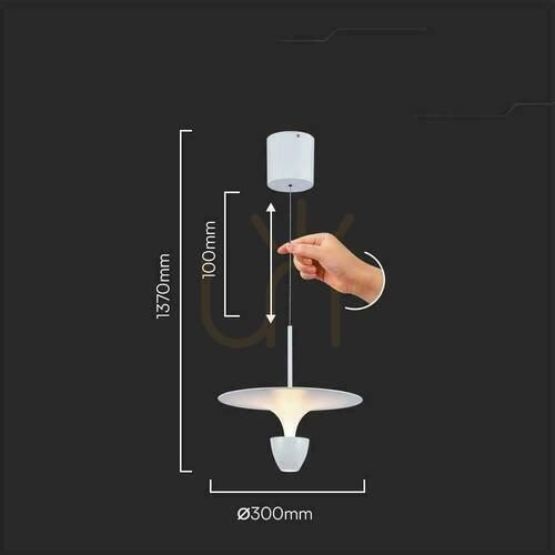Check V-TAC 9W LED pendant luminaire White VT-7832 3000K 1000lm